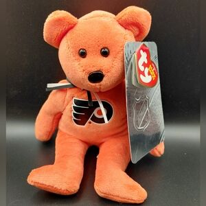 TY Philadelphia Flyers Orange Plush Beanie Bear
